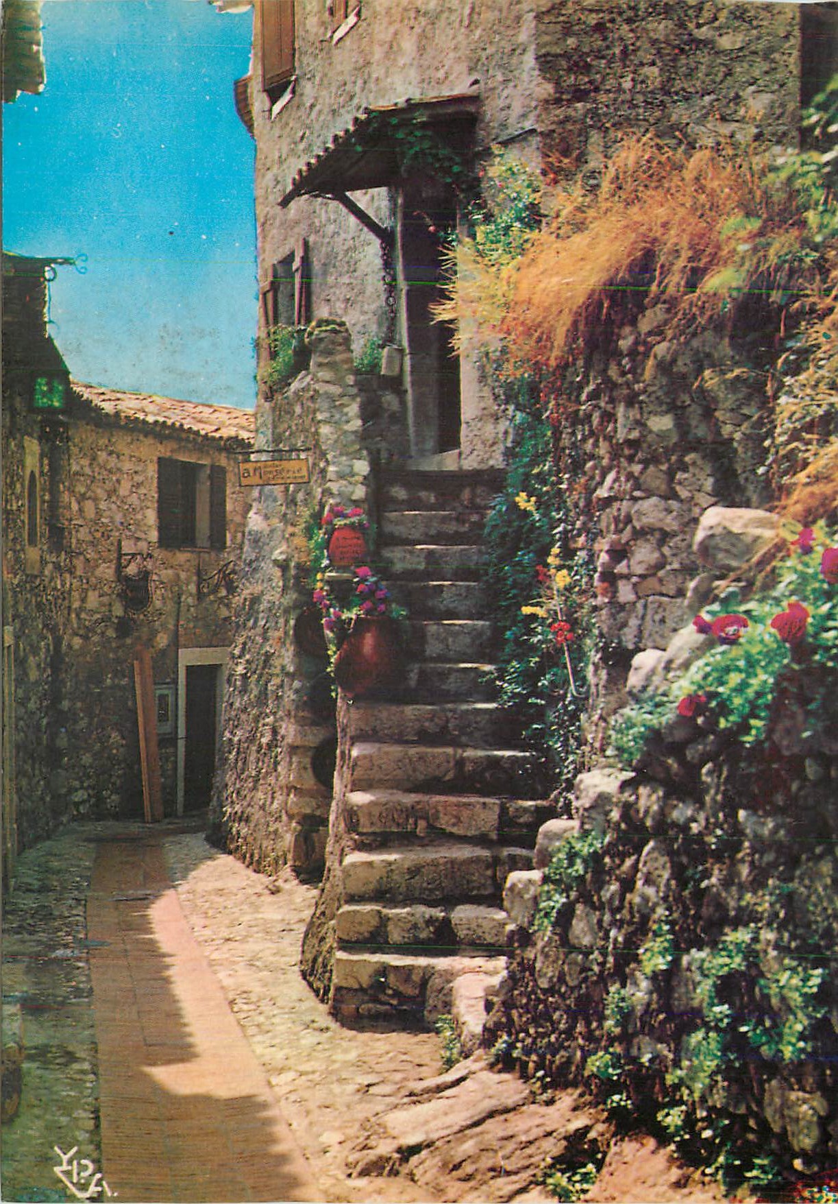 CPM Au Soleil de la Cote d Azur Vieilles maisons aux murs fleuris